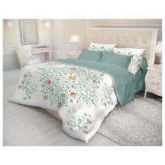 Постельное белье семейное Волшебная ночь Fancy 716271 ранфорс белый/зеленый