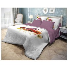 Постельное белье 2-спальное Волшебная ночь Fialki 701931 ранфорс белый/фиолетовый