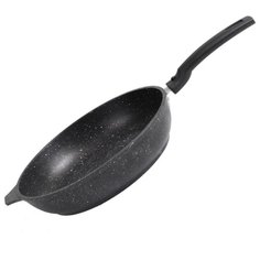 Сковорода Kukmara Мраморная 22 см со съемной ручкой, темный мрамор