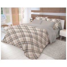 Постельное белье 1.5-спальное Волшебная ночь Kilt 716273 ранфорс бежевый/коричневый