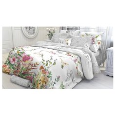 Постельное белье 1.5-спальное Verossa Red Berries 70х70 см, перкаль белый/серый