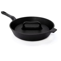 Сковорода-гриль Добрыня DO-3305 28 см, с крышкой, черный