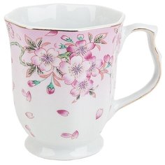 Best Home Porcelain Кружка Яблоневый цвет 350 мл белый/розовый