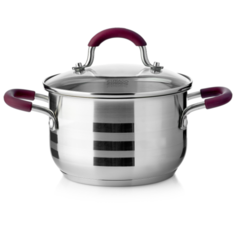 Кастрюля Esprado Optimale 2 л, серебро/бордо