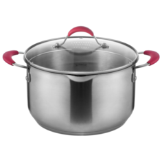 Кастрюля Esprado La Vida 6,3 л, стальной/красный