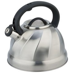 Rainstahl Чайник со свистком 7618-35RS\WK 3,5 л стальной/черный