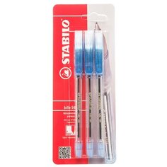 STABILO Набор шариковых ручек Bille (508/41-3B), синий цвет чернил