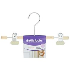 Вешалка Attribute Для брюк и юбок с клипсами Eva кремовый