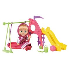 Кукла Simba Маша и медведь Маша на детской площадке 12 см 9301816