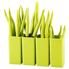 MOULINvilla Набор столовых приборов Chili, 24 шт. зеленый