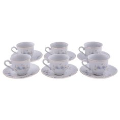 Кофейный сервиз Cmielow Rococo (Голубой цветок) 12 предметов