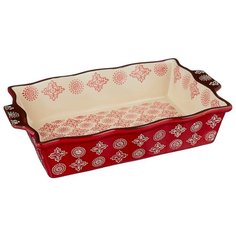 Форма для запекания керамическая Attribute Rosso ABK001 (27х18х5.5 см) красный/белый