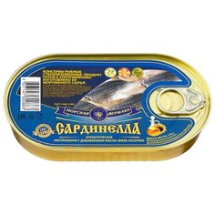 Морская Держава Сардинелла атлантическая натуральная, филе с добавлением масла, 175 г