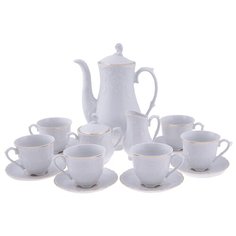 Кофейный сервиз Cmielow Rococo (Золотая Линия) 15 предметов