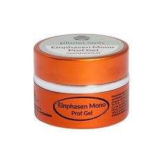 Гель planet nails Einphasen Mono Prof Gel моделирующий однофазный, 5 г прозрачный