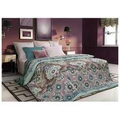 Постельное белье евростандарт Sova & Javoronok Ловец снов 50х70 см, сатин розовый/зеленый