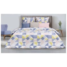 Постельное белье 1.5-спальное Sova & Javoronok Стокгольм 50х70 см, поплин розовый/синий