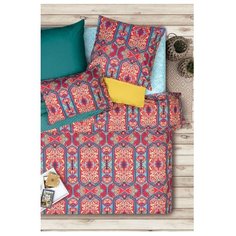 Постельное белье 1.5-спальное Sova & Javoronok Тысяча и одна ночь 70х70 см, бязь бирюзовый / розовый