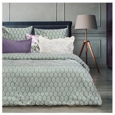 Постельное белье 2-спальное Sova & Javoronok Антик 70х70 см, поплин белый/серый