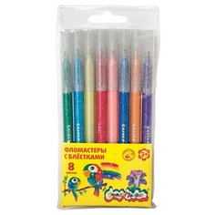 Каляка-Маляка Фломастеры с блестками 8 шт. (ФБКМ8) разноцветные