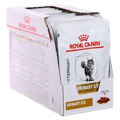 Корм для кошек Royal Canin Urinary S/O при лечении МКБ, с курицей 12шт. х 85 г (кусочки в соусе)