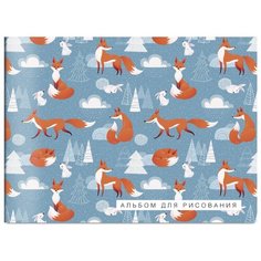Альбом для рисования ЭКСМО Лисички 29.7 х 21 см (A4), 120 г/м², 20 л.