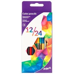 Kite цветные двусторонние карандаши Геометрия, 24 цвета (K15-054-3)