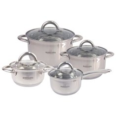 Набор посуды Bohmann 0812BHS 8 пр. серебристый