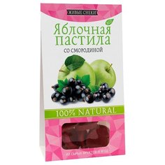 Пастила Живые снеки яблочная со смородиной 35 г
