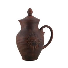Кувшин Гжельская Гончарня Домашний с глазурью внутри 1 л коричневый