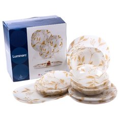 Столовый сервиз Luminarc Carine Etude Gold 19 предметов белый