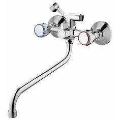 Смеситель универсальный Zollen WO62420441 двухрычажный лейка в комплекте хром