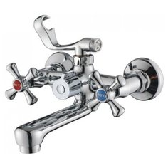 Смеситель для ванны с душем Zollen RO61421041 двухрычажный лейка в комплекте хром