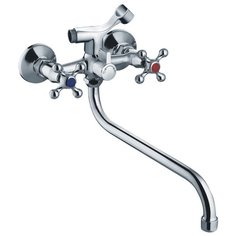 Смеситель универсальный Zollen BA62620241 двухрычажный лейка в комплекте хром