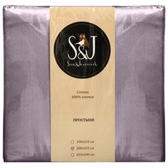 Простыня Sova & Javoronok Сатин 150 х 215 см фиолетовый