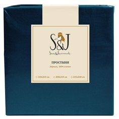 Простыня Sova & Javoronok Перкаль 200 х 215 см темно-бирюзовый