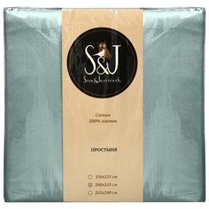 Простыня Sova & Javoronok Сатин 150 х 215 см бирюзовый
