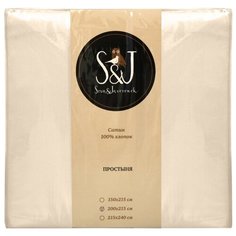 Простыня Sova & Javoronok Сатин 200 х 215 см светло-бежевый