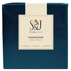 Пододеяльник Sova & Javoronok перкаль 143 х 215 см темно-бирюзовый