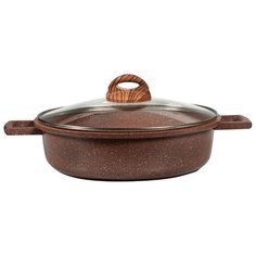 Сотейник Panairo Barbara MAX BA-28-S-K-I 28 см, с крышкой, терракотовый