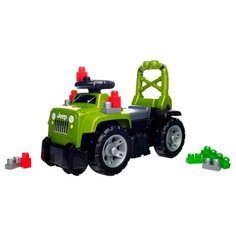 Каталка-толокар Mega Bloks Jeep First Builders Ride-On 3-в-1 (DBL17/DBL13) со звуковыми эффектами зеленый