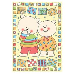 Одеяло Baby Nice D321511 100х140 см "Два медведя", желтый