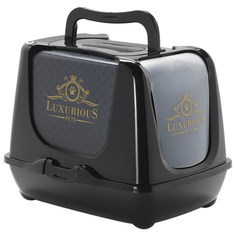 Туалет-домик для кошек Moderna Trendy Cat Luxurious Pets 50х39.5х37.5 см черный