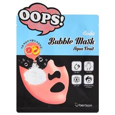 Berrisom Тканевая маска с экстрактами растений и фруктов Soda Bubble Mask Aqua Fruit, 18 мл