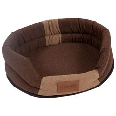 Лежак для кошек, для собак Katsu Animal L 79х65х25 см коричневый/бежевый