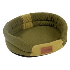 Лежак для кошек, для собак Katsu Animal L 79х65х25 см хаки/салатовый
