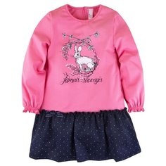 Платье Bossa Nova размер 98, розовый/синий (горошек)