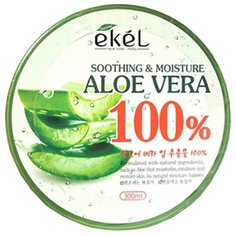 Гель для тела Ekel увлажняющий и успокаивающий с алоэ Soothing & Moisture Aloe Vera 100%, банка, 300 мл