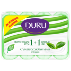 Крем-мыло кусковое DURU Soft sensations 1+1 Зелёный чай, 4 шт., 90 г