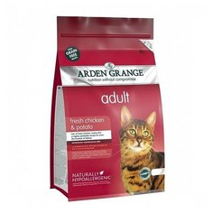 Корм для кошек Arden Grange Adult Cat курица и картофель сухой корм беззерновой, для взрослых кошек 8 кг